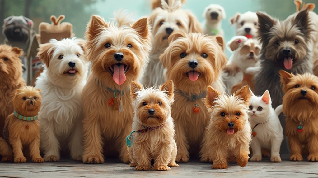 energetic miniature yorkshire terriers