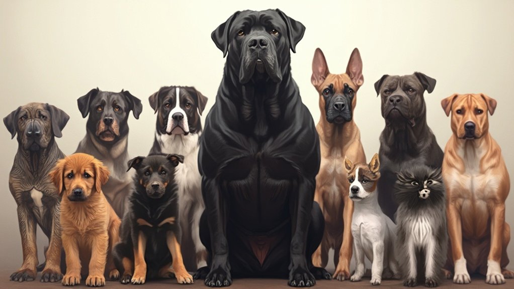 muscular and bulky cane corso dogs