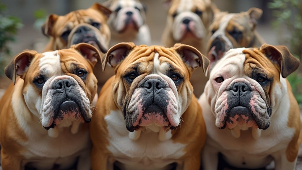 sturdy loving bulldogs